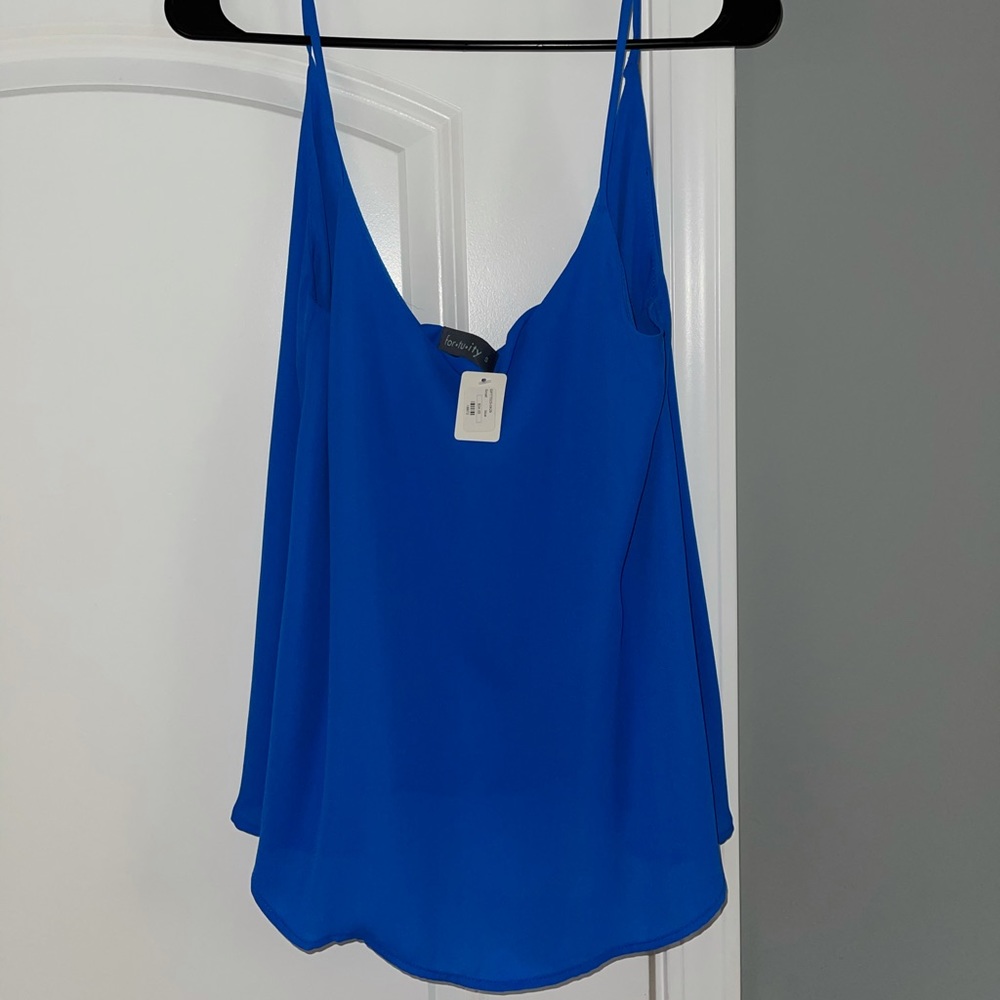 Royals blue sheer tank top